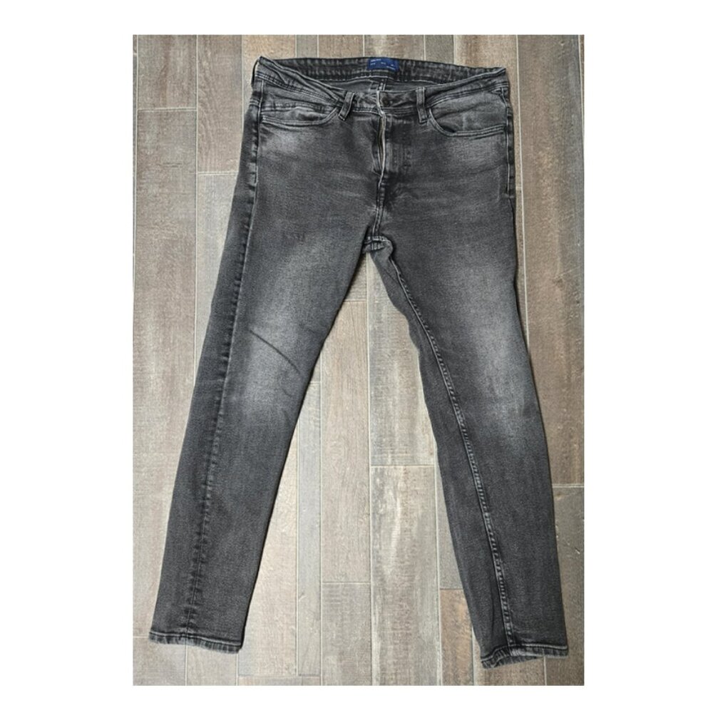 ZARA MAN 1975 BLACK SKINNY JEANS MID-RISE 32X32 THICK DENIM GREAT CONDITION. - Picture 3 of 7